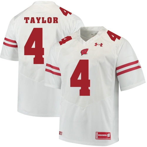 A.J. Taylor Wisconsin Badgers Football Kow Jersey White