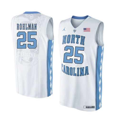 Aaron Rohlman North Carolina Basketball Kow Jersey-White