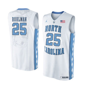 Aaron Rohlman North Carolina Basketball Kow Jersey-White