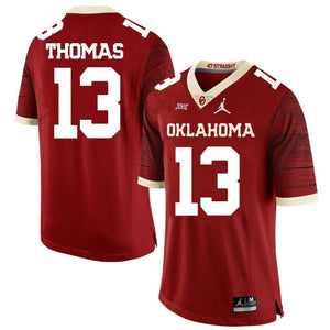 Ahmad Thomas Oklahoma Sooners Jordan Football Kow Jersey - Crimson