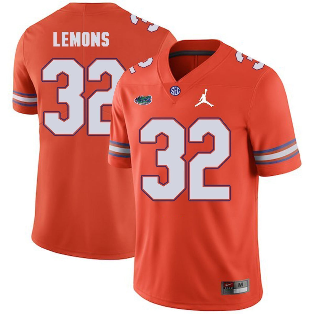 Adarius Lemons Florida Gators Football Kow Jersey - Orange