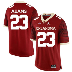 Abdul Adams Oklahoma Sooners Jordan Football Kow Jersey - Crimson