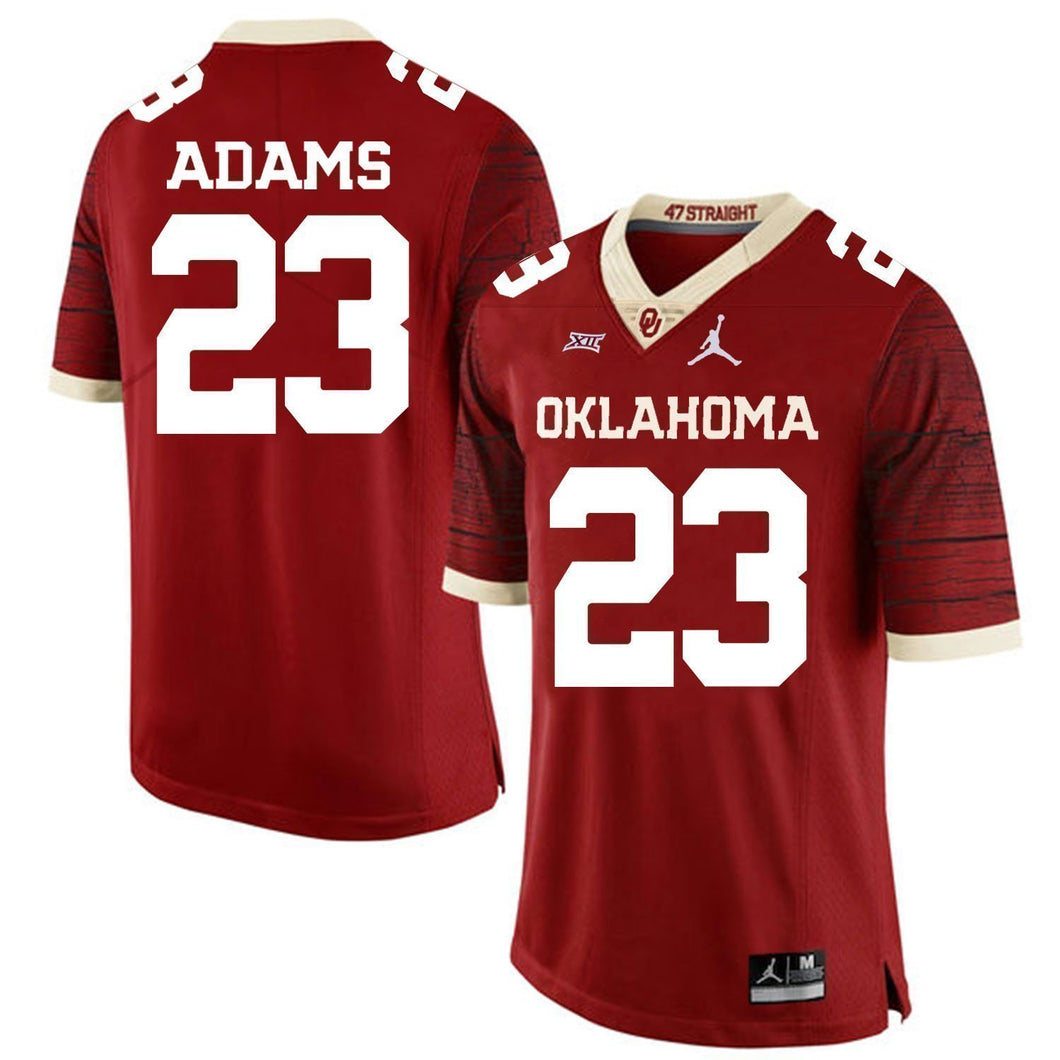 Abdul Adams Oklahoma Sooners Jordan Football Kow Jersey - Crimson