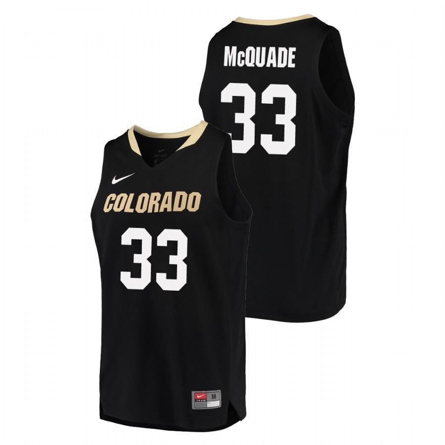 Aidan McQuade Colorado Buffaloes Basketball Kow Jersey - Black