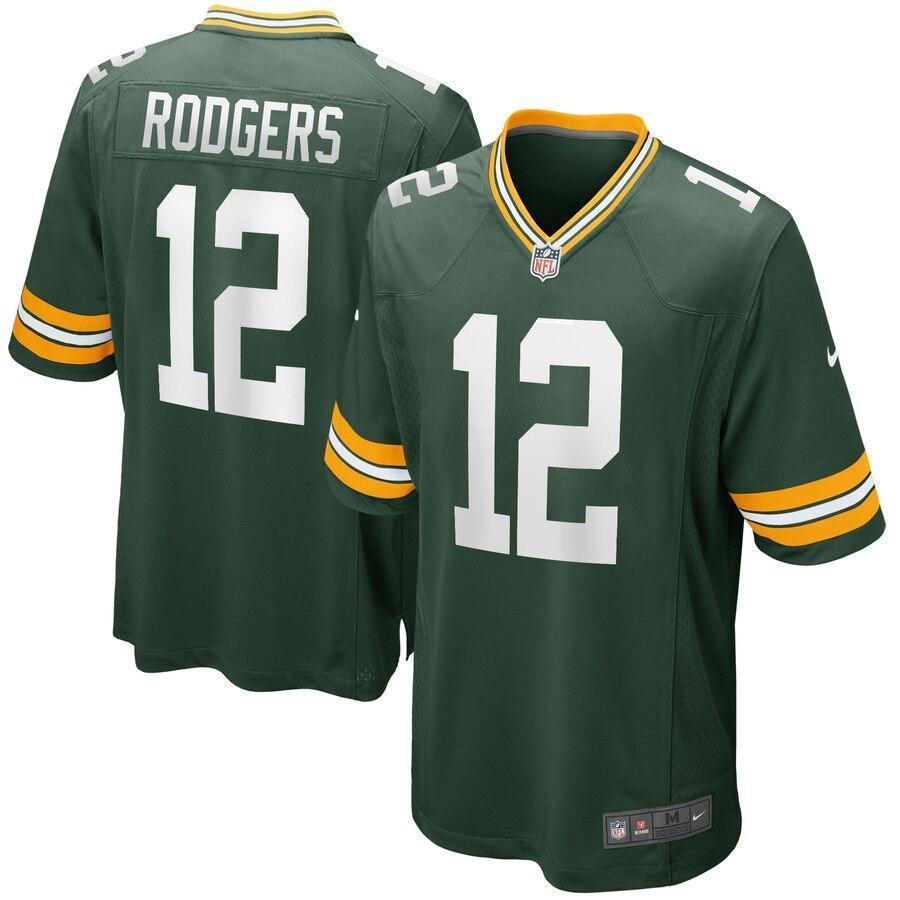 Aaron Rodgers 12 Green Bay Packers Green Game Kow Jersey