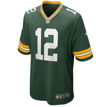 Load image into Gallery viewer, Aaron Rodgers 12 Green Bay Packers Green Game Kow Jersey