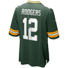 Load image into Gallery viewer, Aaron Rodgers 12 Green Bay Packers Green Game Kow Jersey