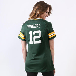 Aaron Rodgers 12 Green Bay Packers Women's Green Game Kow Jersey