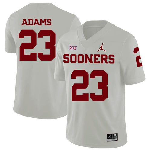 Abdul Adams Oklahoma Sooners Jordan Football Kow Jersey - White