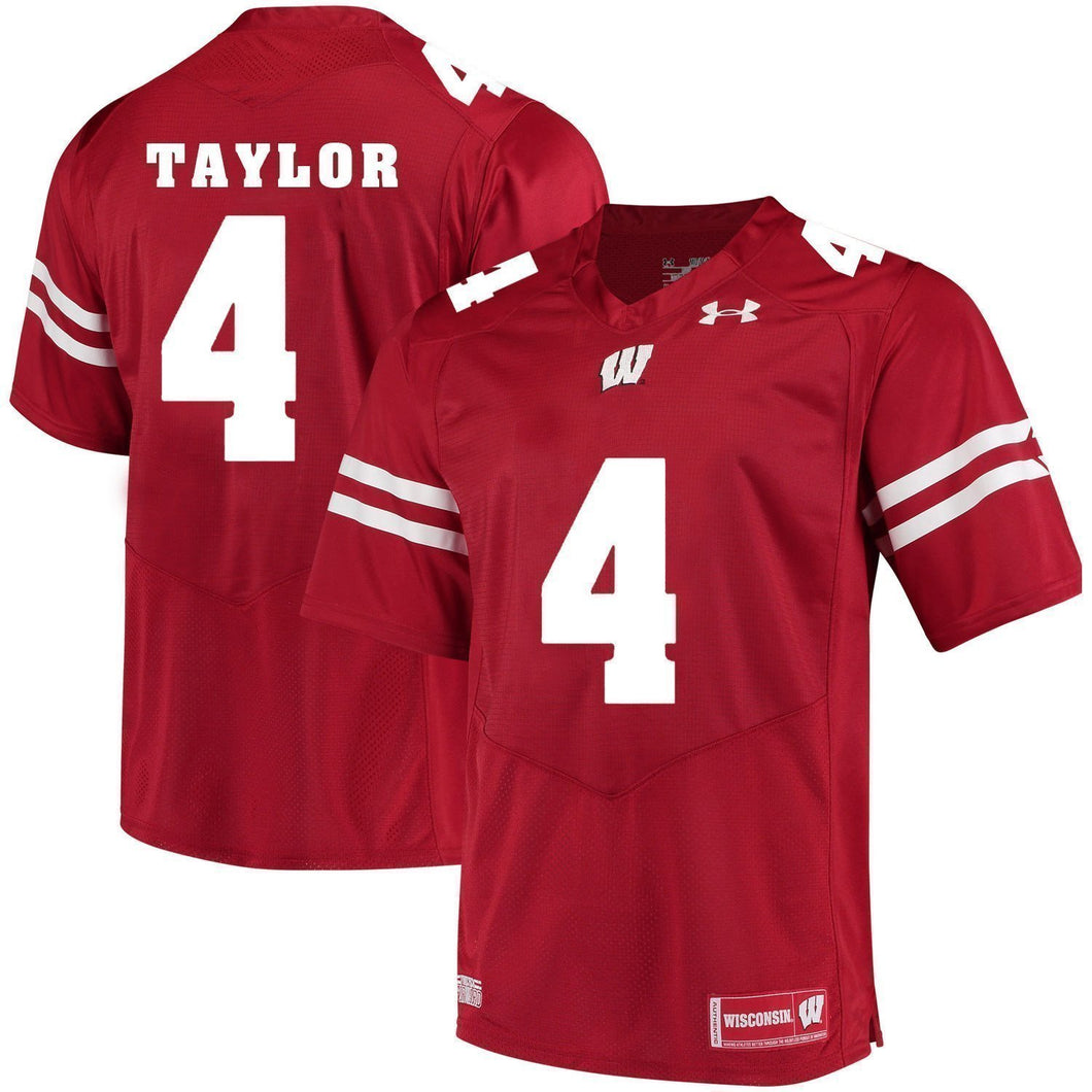 A.J. Taylor Wisconsin Badgers Football Kow Jersey Red