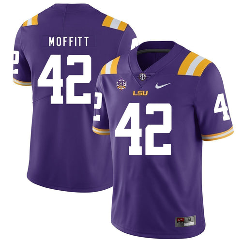 Aaron Moffitt LSU Tigers Football Kow Jersey - Purple