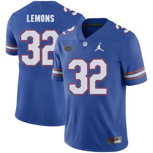 Adarius Lemons Florida Gators Football Kow Jersey - Blue