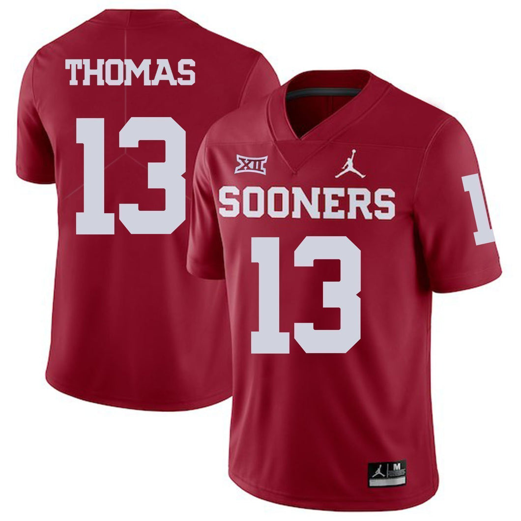 Ahmad Thomas Oklahoma Sooners Jordan Football Kow Jersey - Red