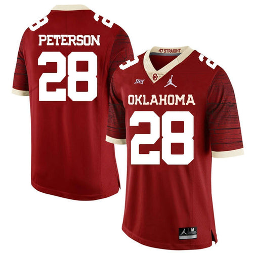 Adrian Peterson Oklahoma Sooners Jordan Football Kow Jersey - Crimson