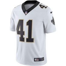 Load image into Gallery viewer, Alvin Kamara 41 New Orleans Saints White Vapor Untouchable Limited Kow Jersey
