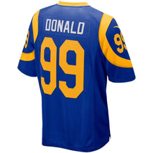 Load image into Gallery viewer, Aaron Donald 99 Los Angeles Rams Royal Player Game Kow Jersey