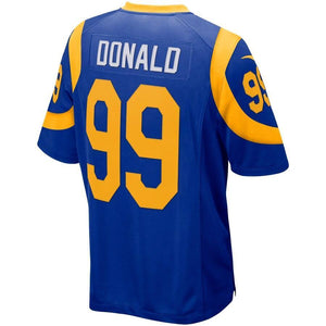 Aaron Donald 99 Los Angeles Rams Royal Player Game Kow Jersey