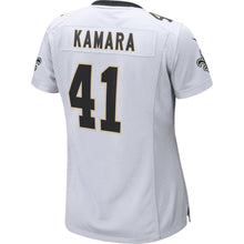 Load image into Gallery viewer, Alvin Kamara 41 New Orleans Saints Women's White Player Game Kow Jersey
