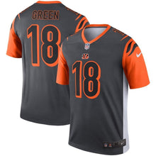 Load image into Gallery viewer, A.J. Green 18 Cincinnati Bengals Nike Silver Inverted Legend Kow Jersey