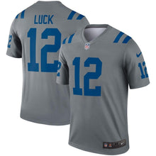 Load image into Gallery viewer, Andrew Luck Indianapolis Colts Gray Inverted Legend Kow Jersey