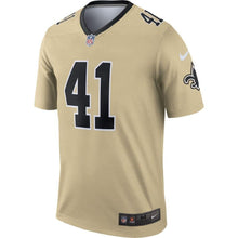 Load image into Gallery viewer, Alvin Kamara New Orleans Saints Gold Inverted Legend Kow Jersey