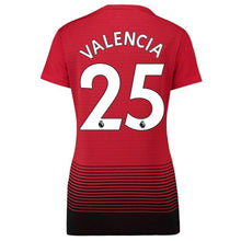 Load image into Gallery viewer, Antonio Valencia Manchester United adidas Women's 18/19 Home Replica Kow Jersey – Red
