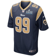 Load image into Gallery viewer, Aaron Donald 99 Los Angeles Rams Navy Super Bowl LIII Bound Game Kow Jersey