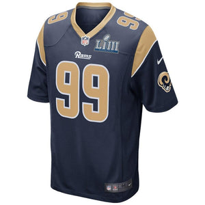 Aaron Donald 99 Los Angeles Rams Navy Super Bowl LIII Bound Game Kow Jersey