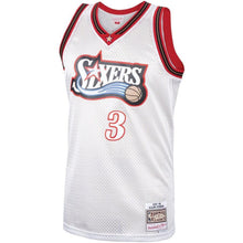 Load image into Gallery viewer, Allen Iverson Philadelphia 76ers Hardwood Classics Platinum Swingman Kow Jersey