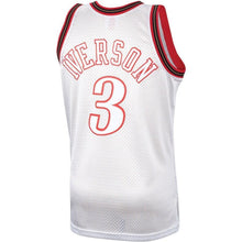 Load image into Gallery viewer, Allen Iverson Philadelphia 76ers Hardwood Classics Platinum Swingman Kow Jersey