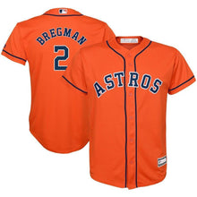 Load image into Gallery viewer, Alex Bregman 2 Houston Astros Youth Navy Alternate Official Cool Base Player Kow Jersey