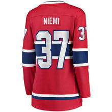 Load image into Gallery viewer, Antti Niemi 37 Montreal Canadiens Women's Red Home Breakaway Player Kow Jersey