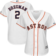 Load image into Gallery viewer, Alex Bregman 2 Houston Astros Women's White Home Cool Base Player Kow Jersey