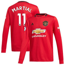 Load image into Gallery viewer, Anthony Martial Manchester United adidas Youth 2019/20 Home Replica Long Sleeve Player Kow Jersey – Red