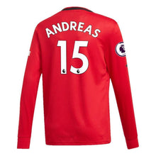 Load image into Gallery viewer, Andreas Pereira Manchester United adidas Youth 2019/20 Home Replica Long Sleeve Player Kow Jersey – Red