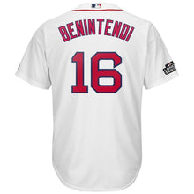 Load image into Gallery viewer, Andrew Benintendi 16 Boston Red Sox White 2019 London Series Cool Base Player Kow Jersey