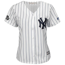 Load image into Gallery viewer, Aaron Judge 99 New York Yankees Women's White/Navy 2019 London Series Cool Base Player Kow Jersey