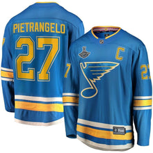 Load image into Gallery viewer, Alex Pietrangelo St. Louis Blues  Branded 2019 Stanley Cup Champions Alternate Breakaway Player Kow Jersey - Blue