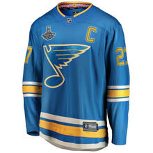 Load image into Gallery viewer, Alex Pietrangelo St. Louis Blues  Branded 2019 Stanley Cup Champions Alternate Breakaway Player Kow Jersey - Blue
