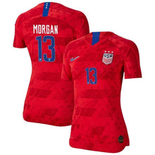 Load image into Gallery viewer, Alex Morgan 13 USWNT Women's Red 2019 Away Authentic Vapor Player Kow Jersey
