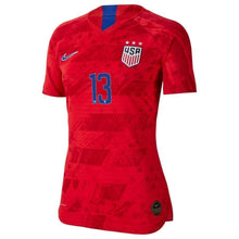 Load image into Gallery viewer, Alex Morgan 13 USWNT Women's Red 2019 Away Authentic Vapor Player Kow Jersey