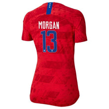 Load image into Gallery viewer, Alex Morgan 13 USWNT Women's Red 2019 Away Authentic Vapor Player Kow Jersey