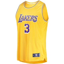 Load image into Gallery viewer, Anthony Davis Los Angeles Lakers Gold 2019/20 Fast Break Replica Kow Jersey – Icon Edition