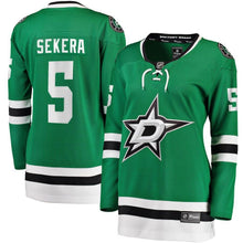 Load image into Gallery viewer, Andrej Sekera 5 Dallas Stars Women's Kelly Green Breakaway Home Player Kow Jersey