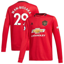 Load image into Gallery viewer, Aaron Wan-Bissaka Manchester United adidas Youth 2019/20 Home Replica Long Sleeve Player Kow Jersey – Red