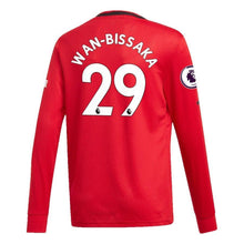Load image into Gallery viewer, Aaron Wan-Bissaka Manchester United adidas Youth 2019/20 Home Replica Long Sleeve Player Kow Jersey – Red