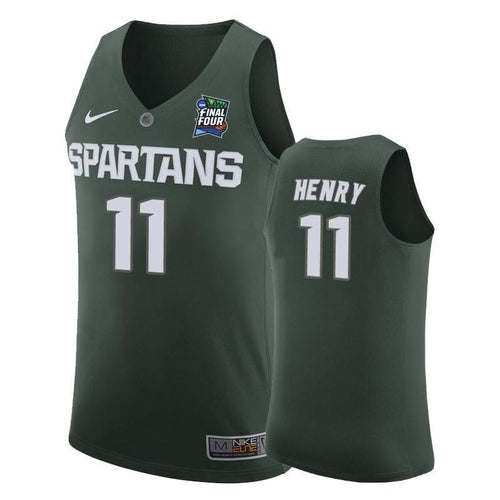 Aaron Henry Michigan State Spartans 2019 Final Four Basketball Kow Jersey - Green