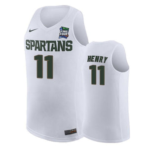 Aaron Henry Michigan State Spartans 2019 Final Four Basketball Kow Jersey - White