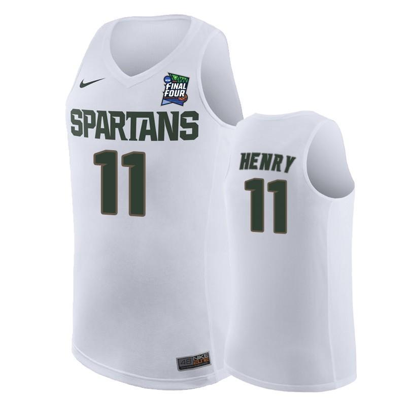 Aaron Henry Michigan State Spartans 2019 Final Four Basketball Kow Jersey - White