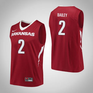 Adrio Bailey Arkansas Razorbacks Basketball Kow Jersey - Red